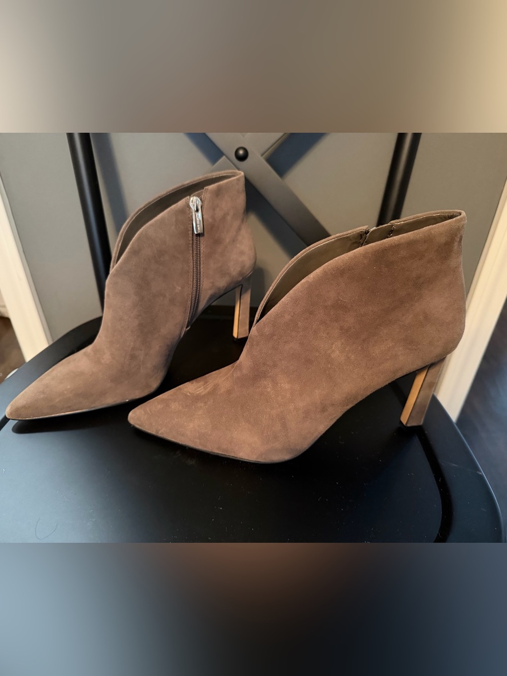 Vince Camuto "Grishell" Suede V-Cut Booties